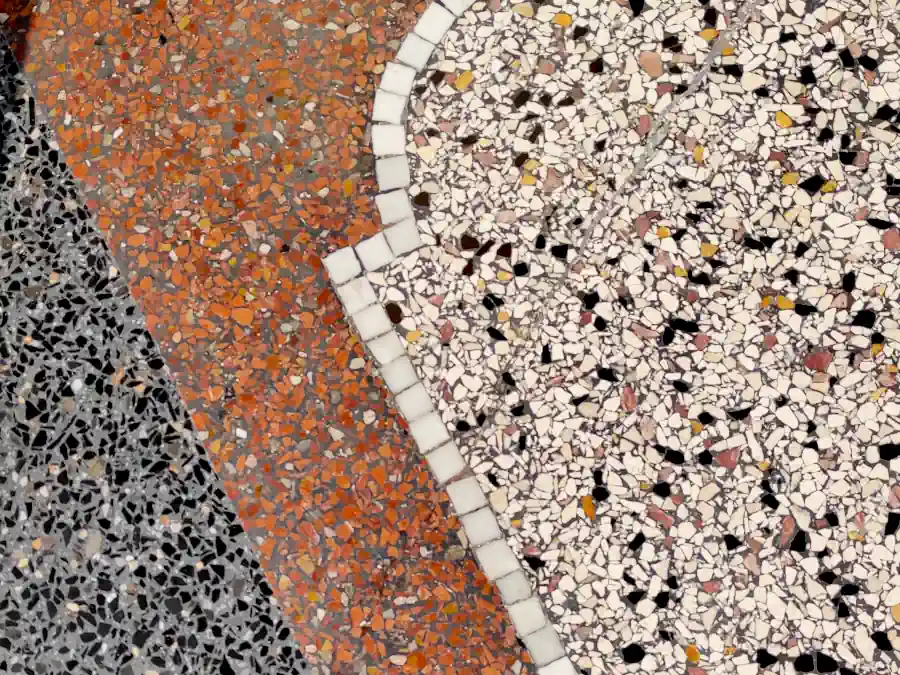 Terrazzo geschliffen und poliert