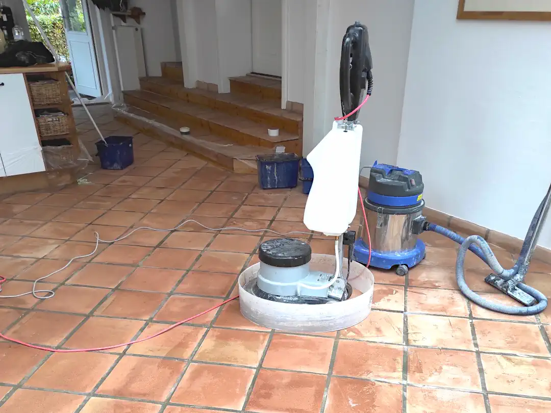 Terracotta reinigen Hamburg vorher