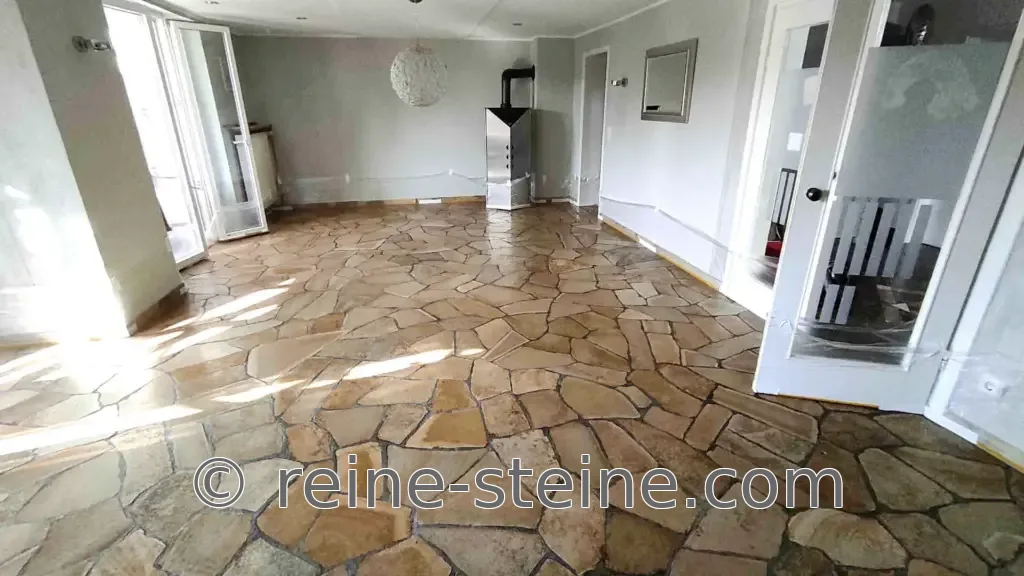 Solnhofener Polygonalplatten vorher