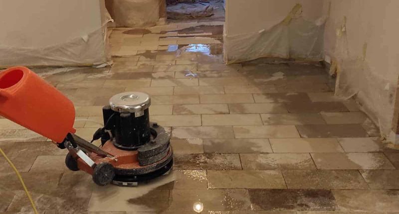 Solnhofener Boden abschleifen